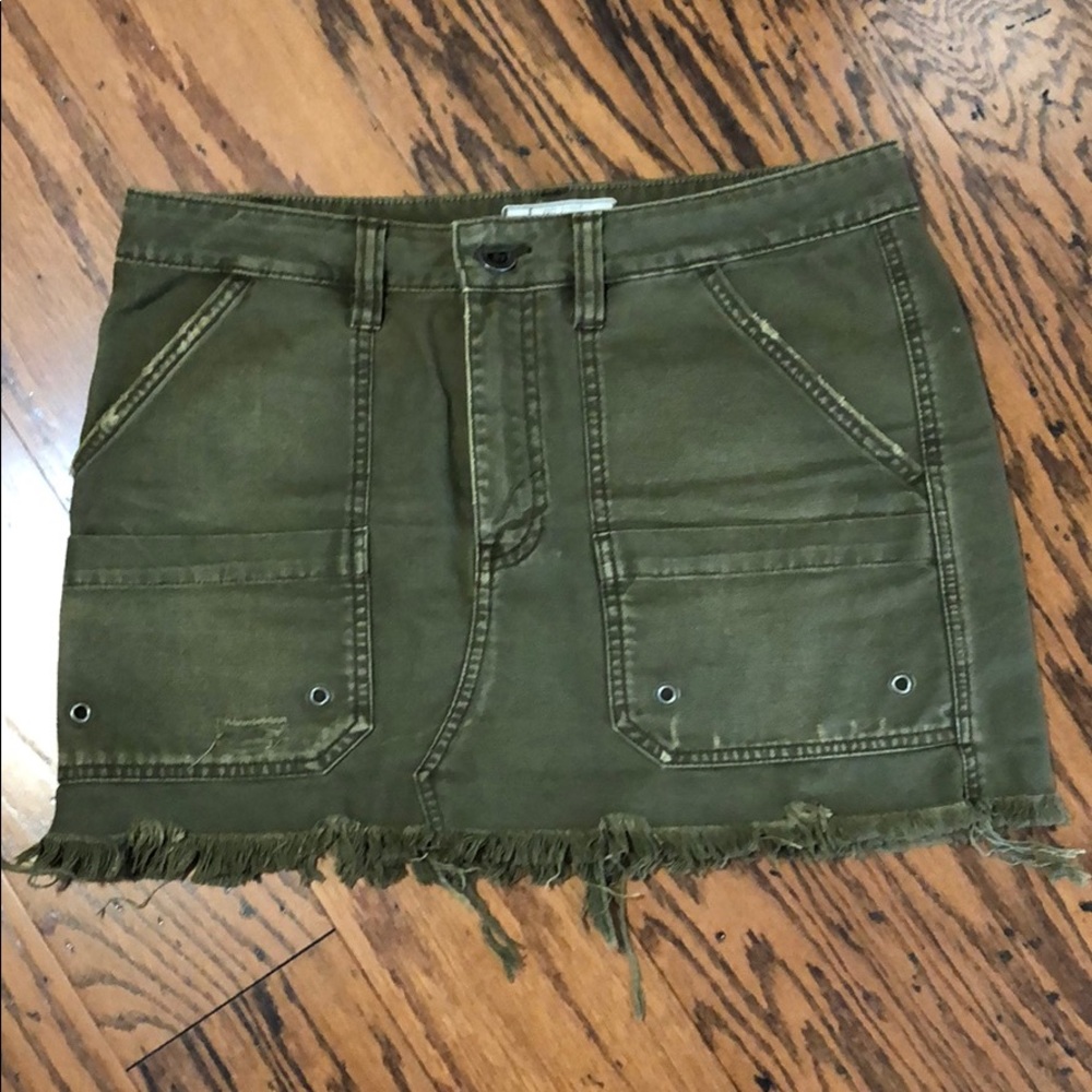 Free people army green skirt